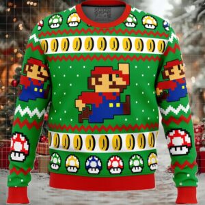 Mario Bros Jump Ugly Christmas Sweater