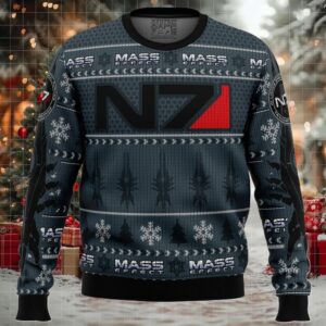 Mass Effect N7 Ugly Christmas Sweater