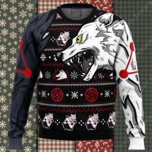 Megumi Divine Dogs Jujutsu Kaisen Ugly Christmas Sweater