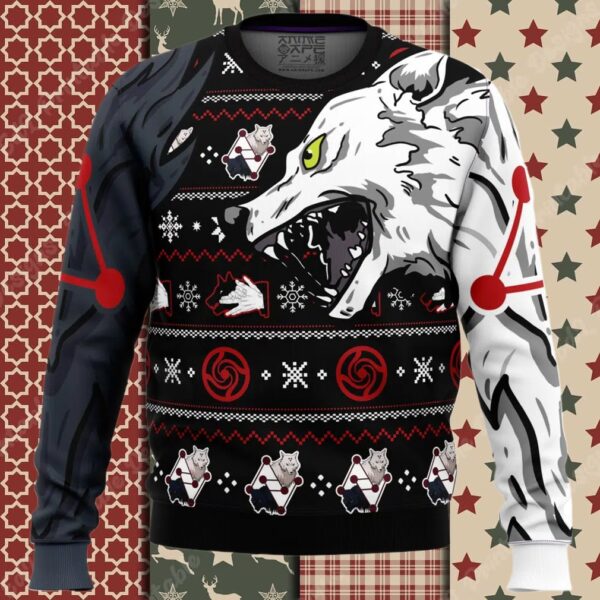 Megumi Divine Dogs Jujutsu Kaisen Ugly Christmas Sweater