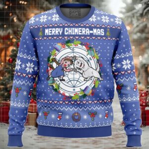 Merry Chimera mas Fullmetal Alchemist Christmas Sweater