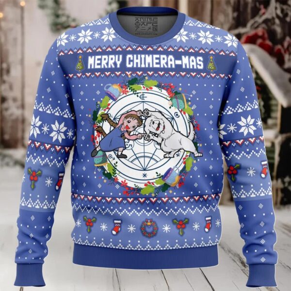 Merry Chimera mas Fullmetal Alchemist Christmas Sweater