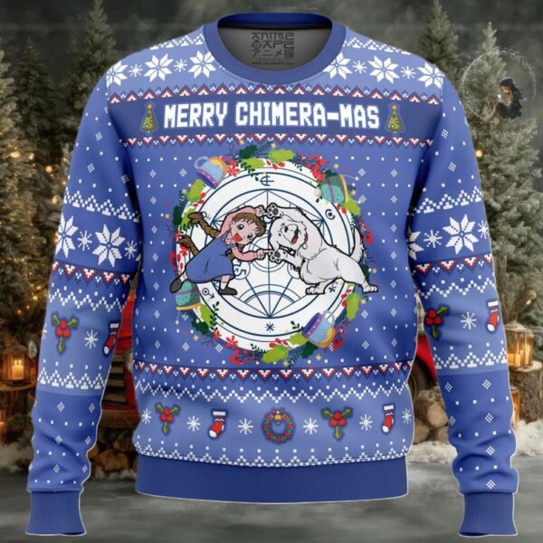 Merry Chimera mas Fullmetal Alchemist Christmas Sweater