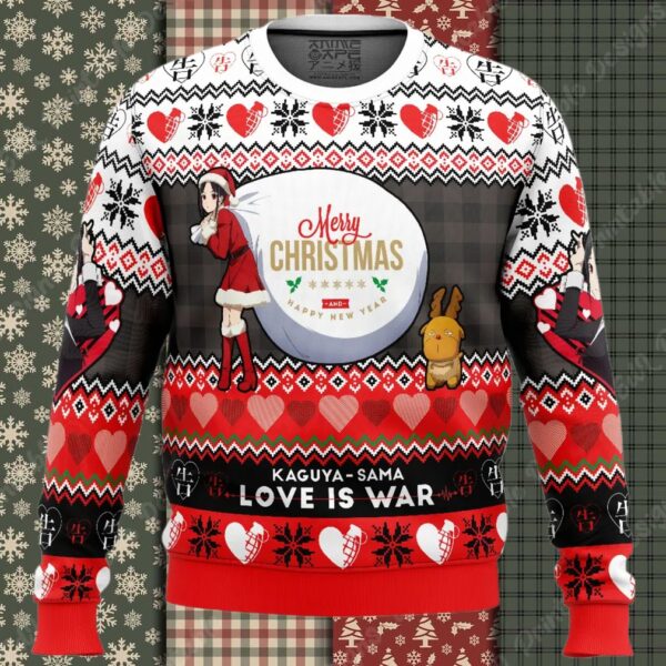 Merry Christmas And Happy New Year Kaguya Sama Love Is War Ugly Christmas Sweater