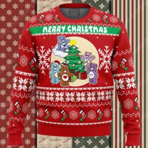 Merry Christmas Faux This Care Bears Ugly Christmas Sweater