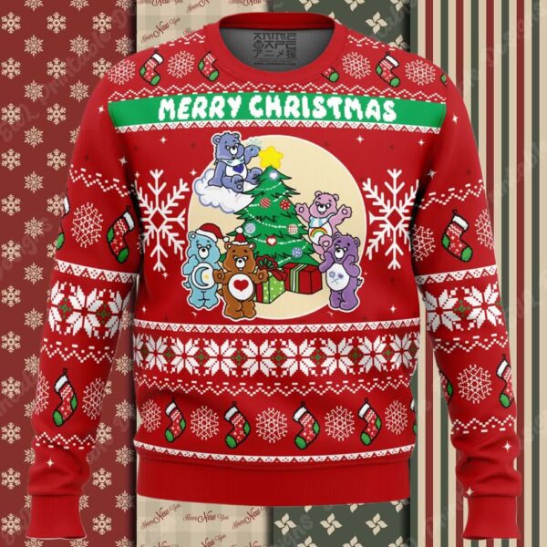 Merry Christmas Faux This Care Bears Ugly Christmas Sweater