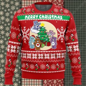Merry Christmas Faux This Care Bears Ugly Christmas Sweater