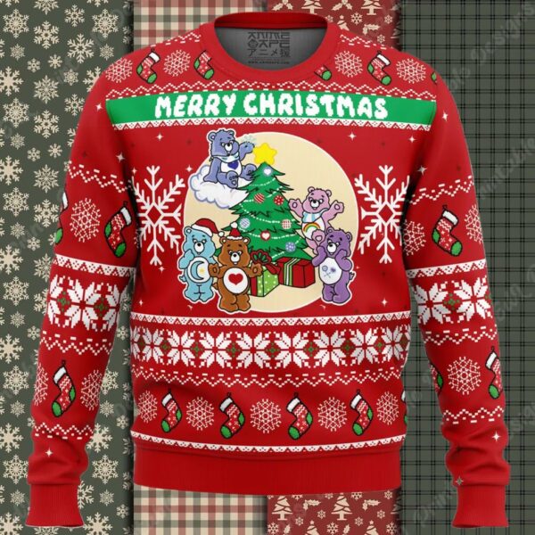 Merry Christmas Faux This Care Bears Ugly Christmas Sweater