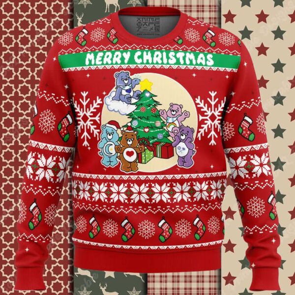 Merry Christmas Faux This Care Bears Ugly Christmas Sweater