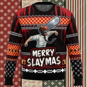 Merry Slaymas Denji Chainsaw Man Ugly Christmas Sweater