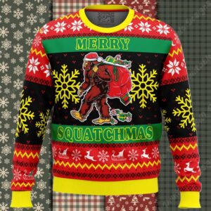 Merry Squatchmas Ugly Christmas Sweater