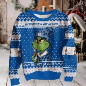 Michelob Ultra Make Me Happy Ugly Sweater