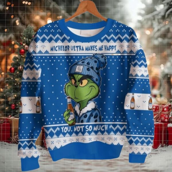 Michelob Ultra Make Me Happy Ugly Sweater