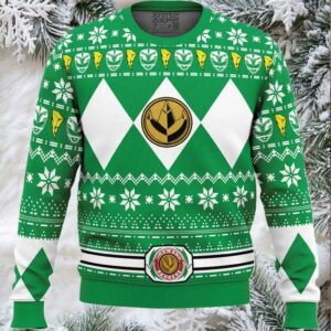 Mighty Morphin Green Ranger Power Rangers Ugly Christmas Sweater