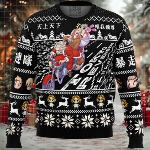 Mikey x Takemichi Christmas Ride Tokyo Revengers Ugly Christmas Sweater