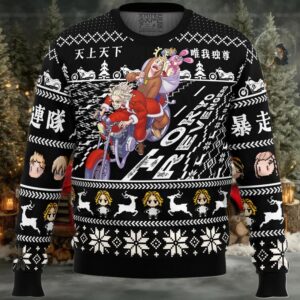 Mikey x Takemichi Christmas Ride Tokyo Revengers Ugly Christmas Sweater