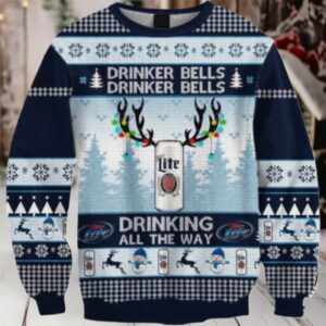 Miller Lite Drinker Bell Ugly Sweater