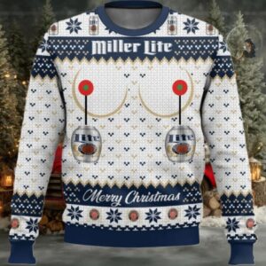 Miller Lite Merry Christmas Ugly Sweater