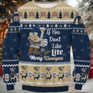 Miller Lite Merry Kissmyass Ugly Sweater