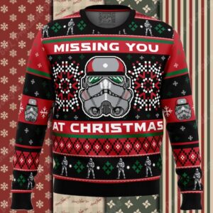Missing You At Christmas Stormtrooper Star Wars Ugly Christmas Sweater