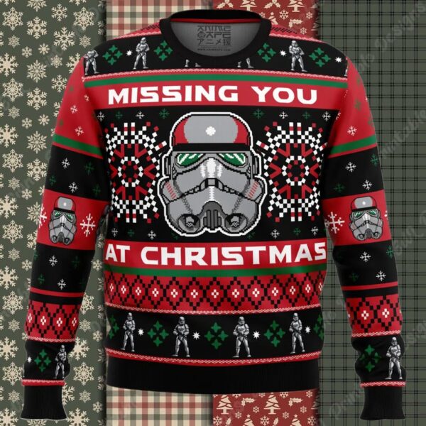 Missing You At Christmas Stormtrooper Star Wars Ugly Christmas Sweater