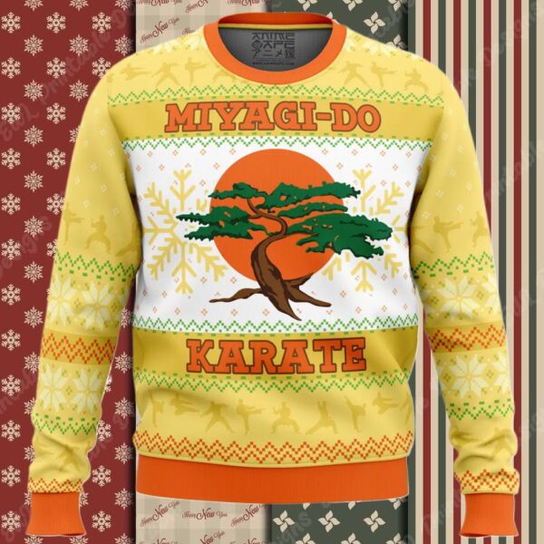 Miyagi Do Faux Cobra Kai Ugly Christmas Sweater