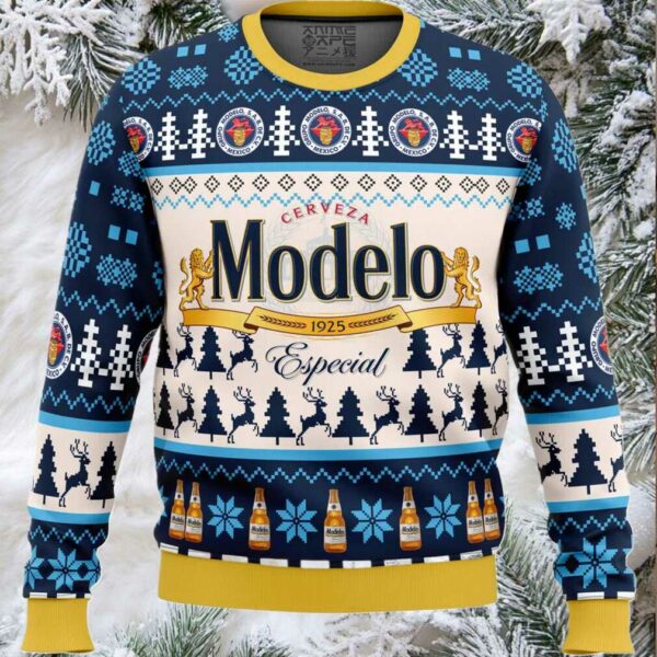 Modelo Especial Beer Ugly Christmas Sweater