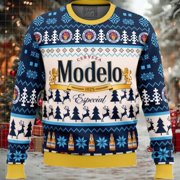Modelo Especial Beer Ugly Christmas Sweater