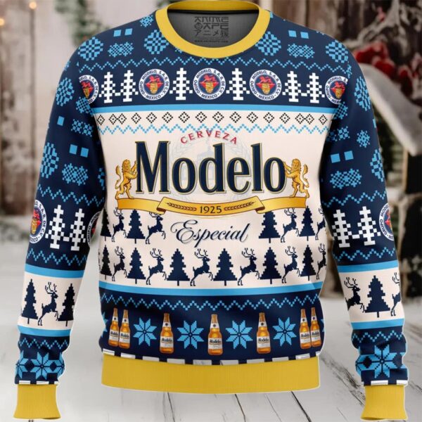 Modelo Especial Beer Ugly Christmas Sweater