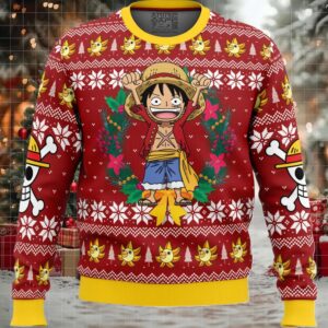 Monkey D Luffy Christmas One Piece Ugly Christmas Sweater
