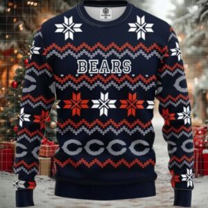 Nfl Chicago Bears Limited Edition All Over Print Christmas Ugly Sweater Sweatshirt Moderntees
