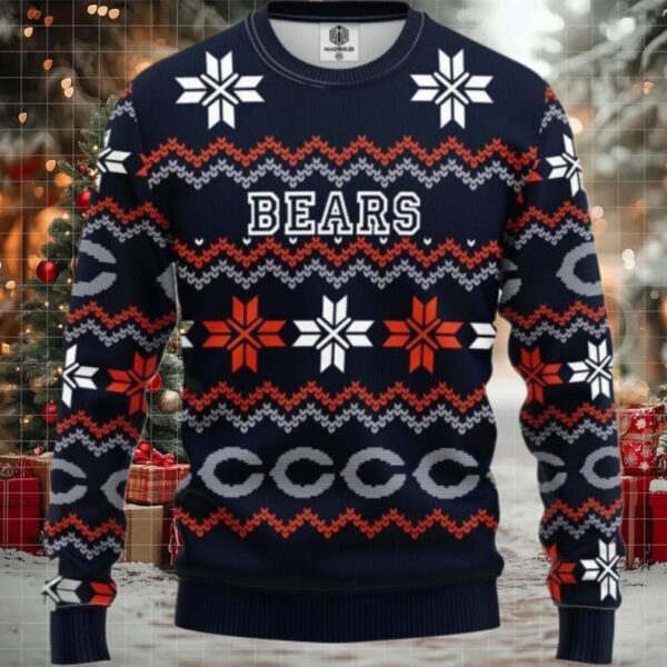 Nfl Chicago Bears Limited Edition All Over Print Christmas Ugly Sweater Sweatshirt Moderntees