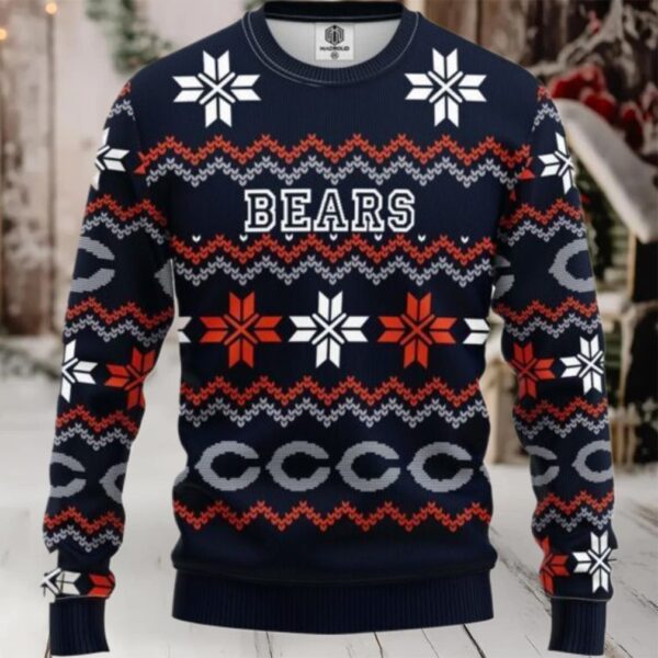 Nfl Chicago Bears Limited Edition All Over Print Christmas Ugly Sweater Sweatshirt Moderntees