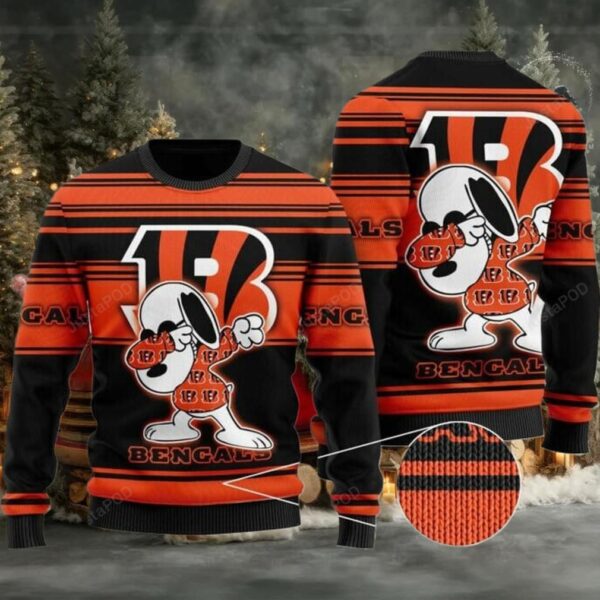Nfl Cincinnati Bengals Snoopy Christmas Ugly Sweater Moderntees