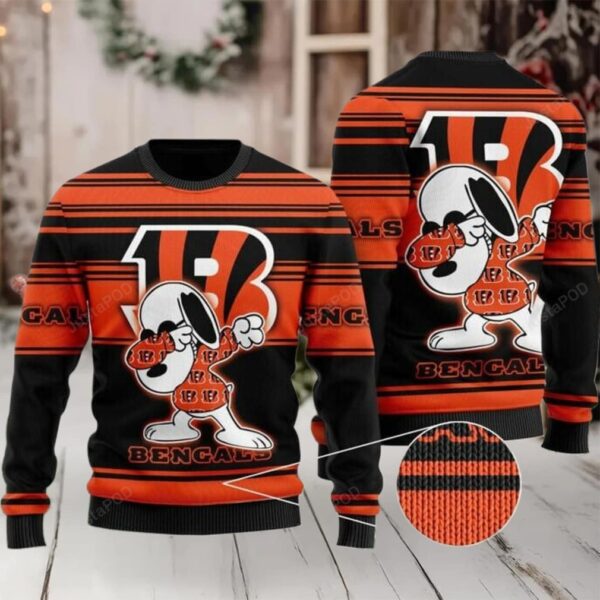 Nfl Cincinnati Bengals Snoopy Christmas Ugly Sweater Moderntees