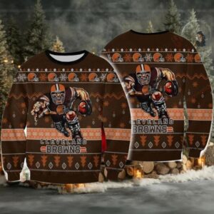Nfl Cleveland Browns Player Rushing Sweater And Ugly Sweater Moderntees