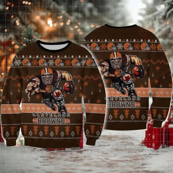 Nfl Cleveland Browns Player Rushing Sweater And Ugly Sweater Moderntees
