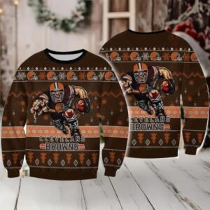 Nfl Cleveland Browns Player Rushing Sweater And Ugly Sweater Moderntees