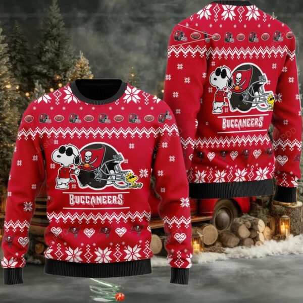 Nfl Tampa Bay Buccaneers Snoopy Christmas Ugly Sweater Moderntees