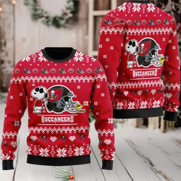 Nfl Tampa Bay Buccaneers Snoopy Christmas Ugly Sweater Moderntees
