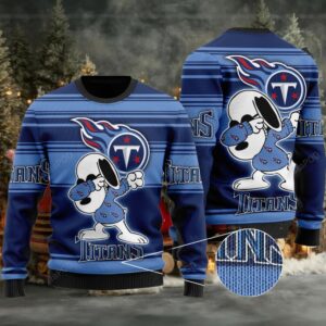 Nfl Tennessee Titans Snoopy Christmas Ugly Sweater Moderntees