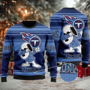 Nfl Tennessee Titans Snoopy Christmas Ugly Sweater Moderntees