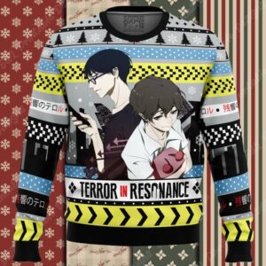 Nine and Twelve Terror in Resonance Ugly Christmas Sweater