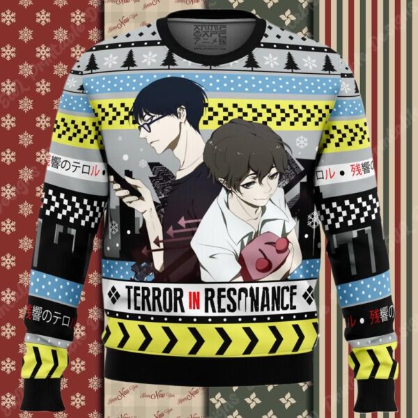 Nine and Twelve Terror in Resonance Ugly Christmas Sweater