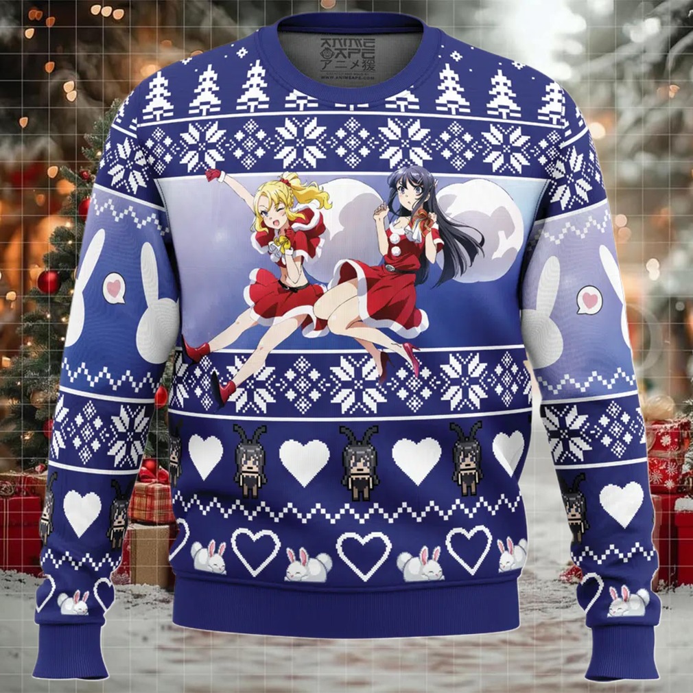 Nodoka & Mai Rascal Does Not Dream of Bunny Girl Senpai Ugly Christmas Sweater