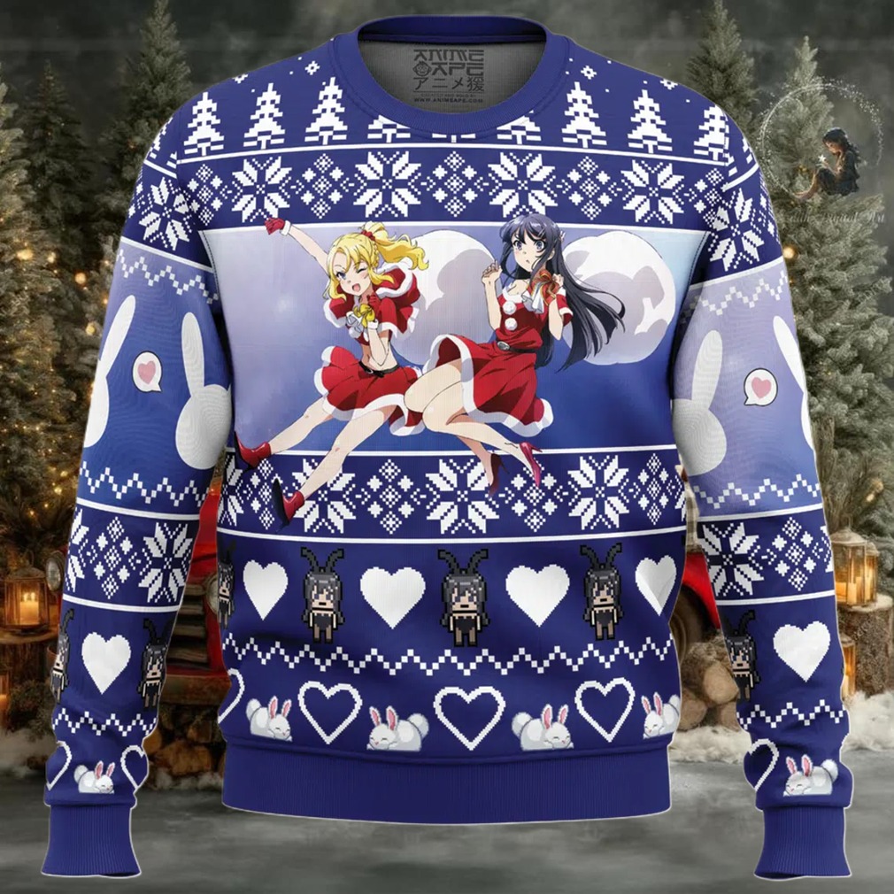 Nodoka & Mai Rascal Does Not Dream of Bunny Girl Senpai Ugly Christmas Sweater