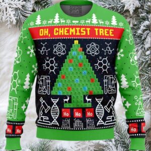 Oh, Chemist Tree Science Ugly Christmas Sweater