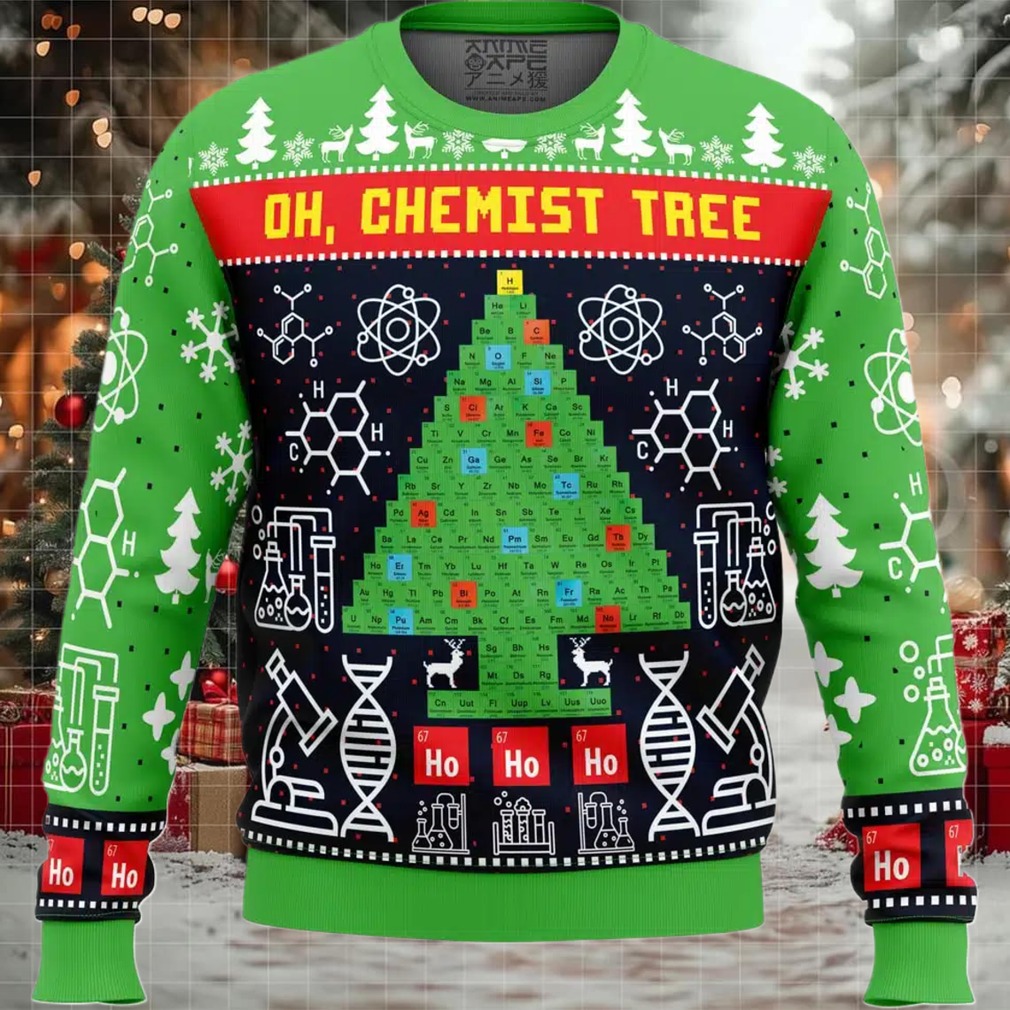 Oh, Chemist Tree Science Ugly Christmas Sweater