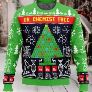 Oh, Chemist Tree Science Ugly Christmas Sweater
