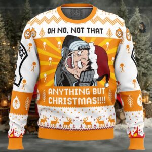 Oh No, Not That Anything But Christmas Fire Force Ugly Christmas Sweater